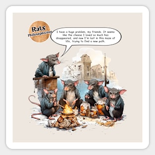 Street Rats philosophizing 4 Sticker